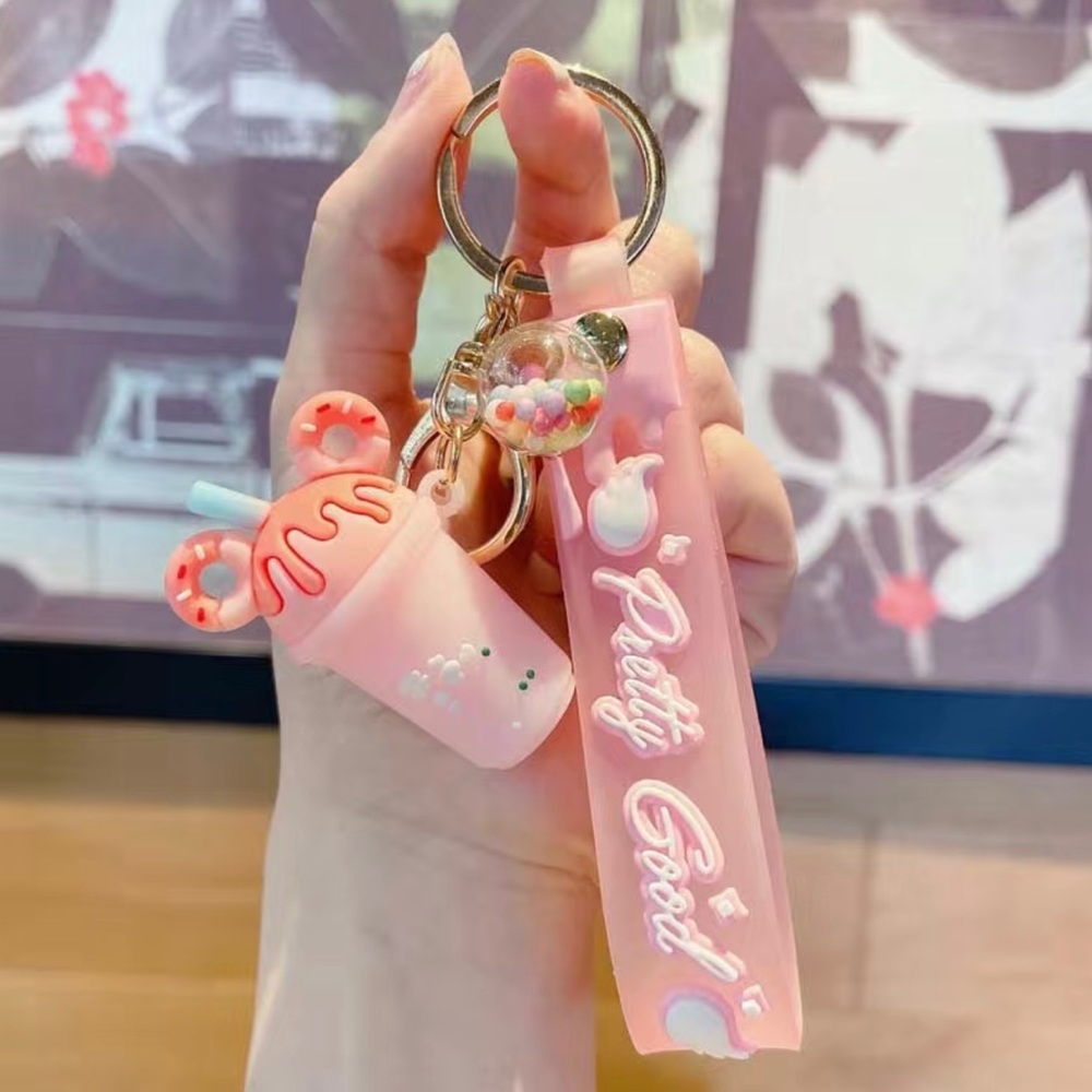 Pink Candy Color Mickey Mouse Ears Keychain - Picture 2 of 4